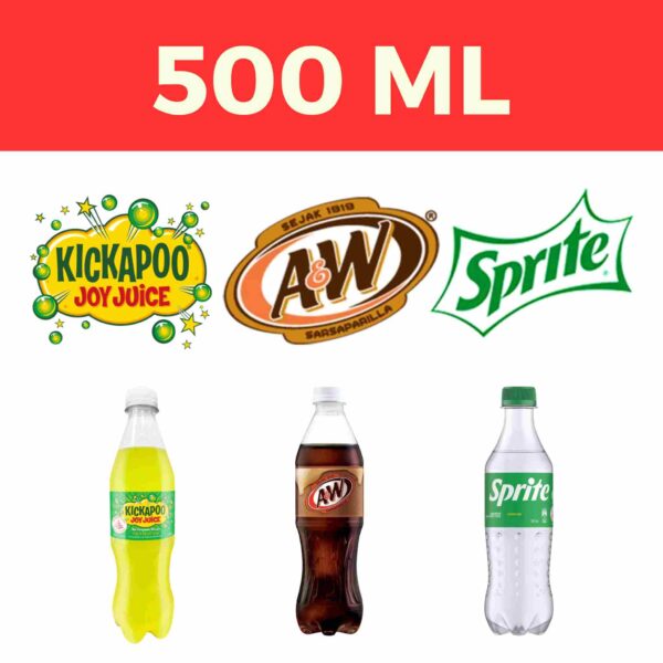500ml Kickapoo, A&W, Sprite