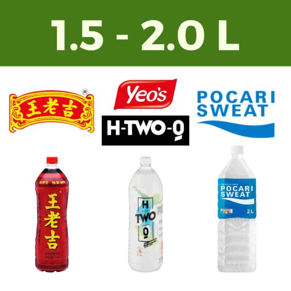 1.5 - 2L Wang Lao Ji, H-Two-O, Pocari Sweat
